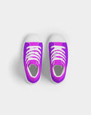 Solid Hot Pink Kids High top Canvas Shoe-5