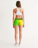 Lemon Lime Ladies Mid-Rise Yoga Shorts-5