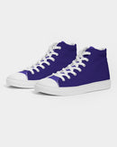 Navy Blue Men's Hightop Canvas Shoe-3