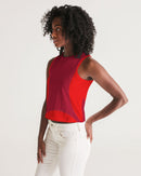 Berry Cherry Ladies Cropped Tank-4