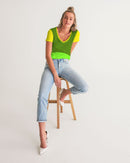 Lemon Lime Ladies V-Neck Tee-6