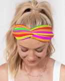 Neon Rainbow Twist Knot Headband Set-6