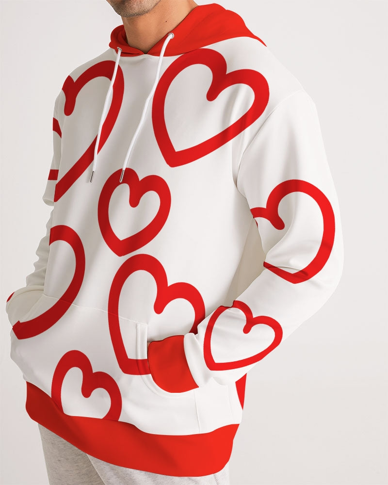 V-DAY Red Hearts Men's Hoodie