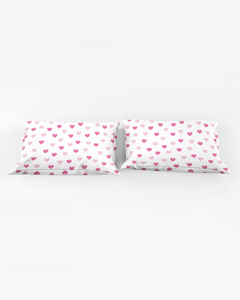 Pink Hearts Queen Pillow Case - 0