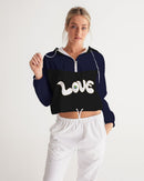 Love Is The Greatest Religion Cropped Ladies Windbreaker-4