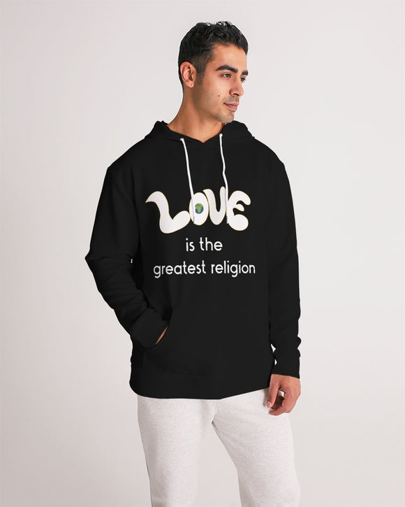 Love Is The Greatest Religion Men's Hoodie (QR CODE ON THE BACK FOR BRAND SUPPORTERS)