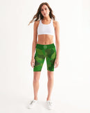 Green Fusion Ladies Mid-Rise Bike Shorts-3