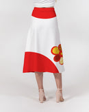 Fire Flower Ladies A-Line Midi Skirt-2