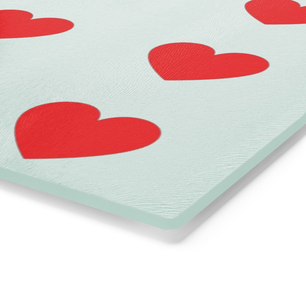 Valentine's Red Hearts Cutting Board