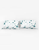 Teal Bubbles Queen Pillow Case-2