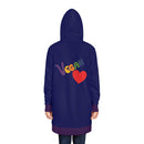 Vegan Heart Ladies Hoodie Dress-5