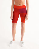 Berry Cherry Ladies Mid-Rise Bike Shorts-1