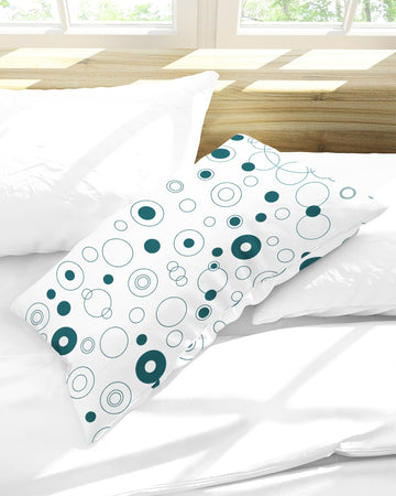 Teal Bubbles King Pillow Case