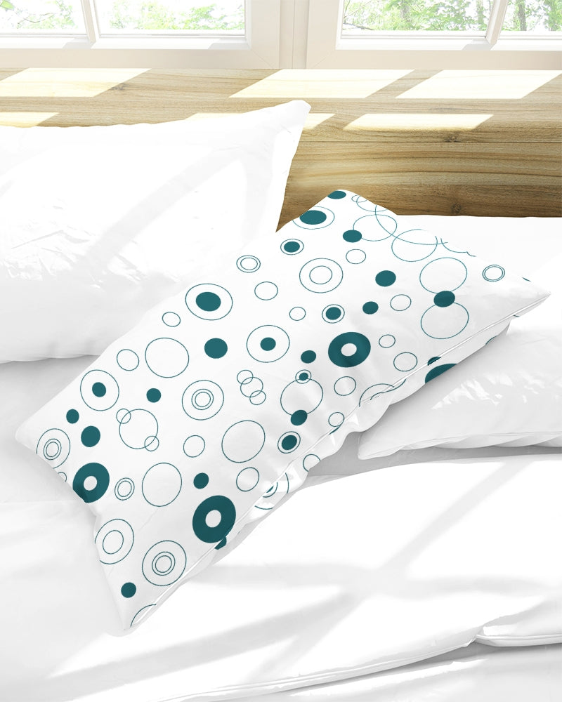 Teal Bubbles King Pillow Case