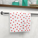 Valentine's Red Hearts Face Towel-1