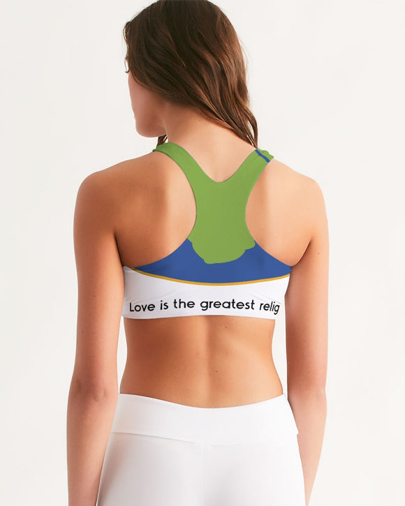Love Is The Greatest Religion Ladies Seamless Sports Bra