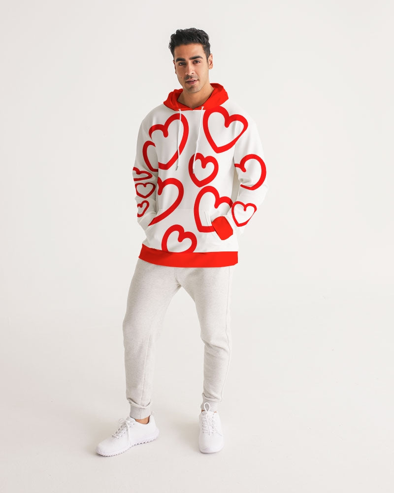 V-DAY Red Hearts Men's Hoodie