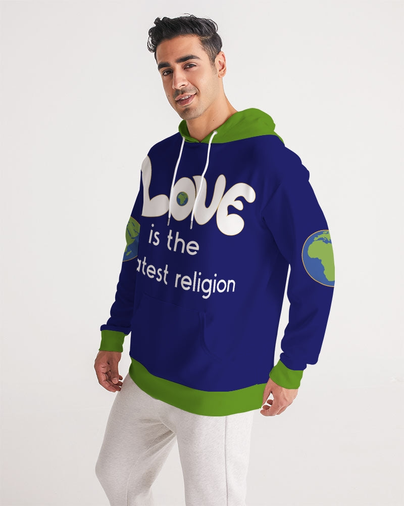 Love Is The Greatest Religion Men's Hoodie (QR CODE ON BACK FOR BRAND SUPPORTERS)