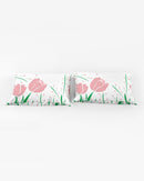 Peach Tulip Vine Queen Pillow Case-2