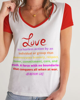 LOVE IS Ladies V-Neck Tee