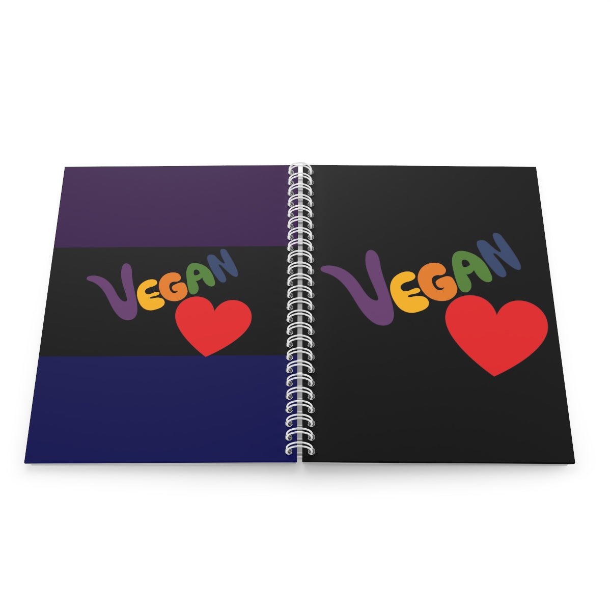 Vegan Heart Spiral Notebook