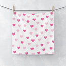 Pink Hearts Face Towel-2