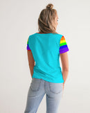 Rainbowbrite Ladies V-Neck Tee-5