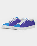 Blue Turqu Ladies Faux-Leather Sneakers-3