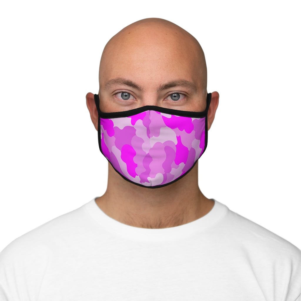 Pink Fusion Fitted Polyester Face Mask