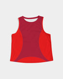 Berry Cherry Ladies Cropped Tank-7