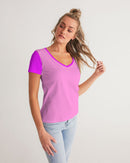 Pink Pink Ladies V-Neck Tee-3