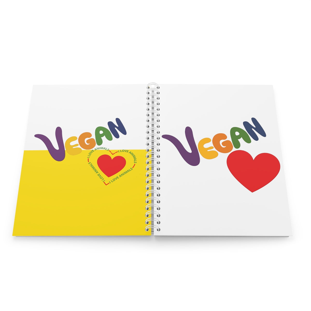 Vegan Heart Spiral Notebook - 0