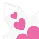 Pink Hearts White Adult Apron-3