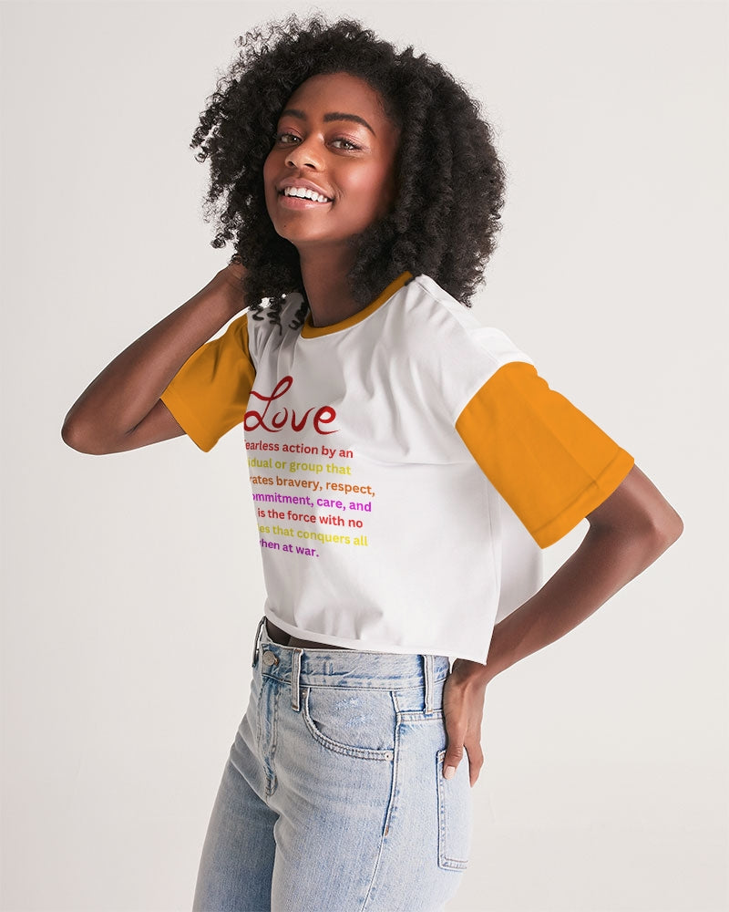 LOVE IS Ladies Lounge Cropped Tee