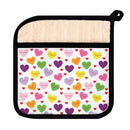 Valentine's Sweet Tart Hearts Pot Holder with Pocket-1