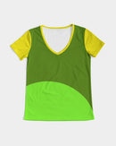 Lemon Lime Ladies V-Neck Tee-7