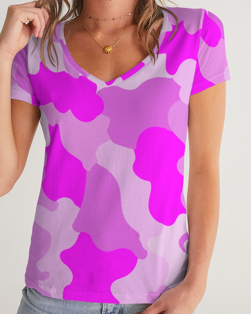 Pink Fusion Ladies V-Neck Tee