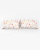 Red and Yellow dot world Queen Pillow Case-2