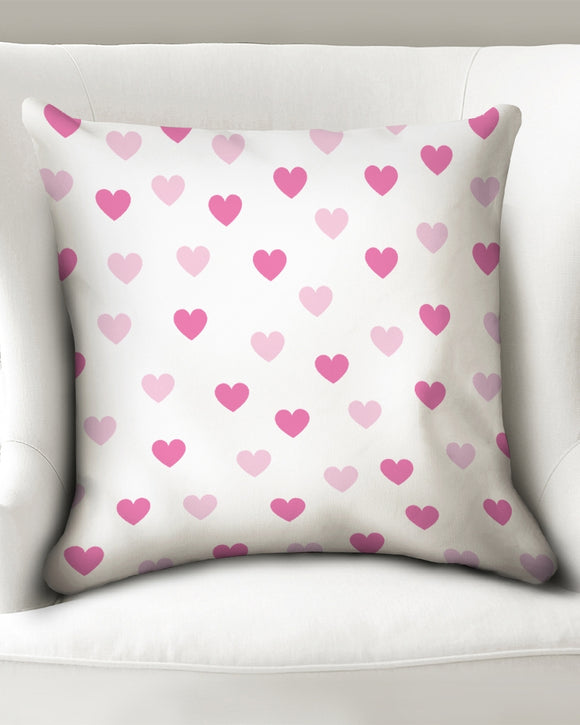 Pink Hearts 20x20  Pillow Case