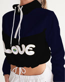 Love Is The Greatest Religion Cropped Ladies Windbreaker-1