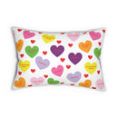 Sweet Tart Hearts Spun Polyester Lumbar Pillow-4
