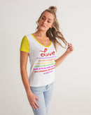 LOVE IS Ladies V-Neck Tee-4
