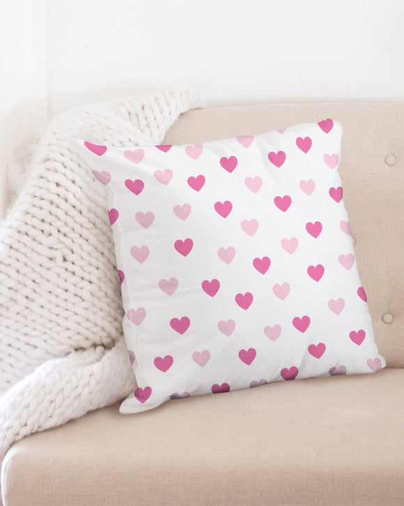 Pink Hearts 20x20  Pillow Case