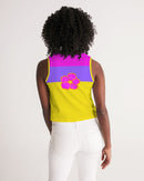 Cali Flower Ladies Cropped Tank-1