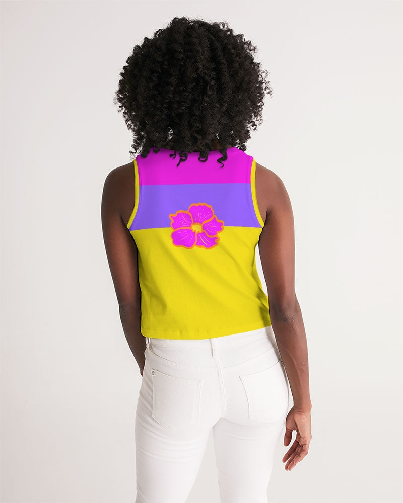 Cali Flower Ladies Cropped Tank