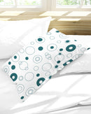 Teal Bubbles Queen Pillow Case-1