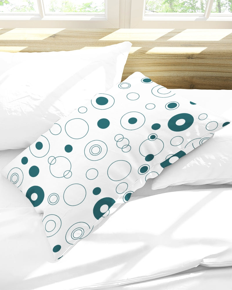 Teal Bubbles Queen Pillow Case