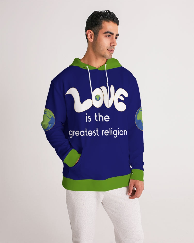 Love Is The Greatest Religion Men's Hoodie (QR CODE ON BACK FOR BRAND SUPPORTERS)