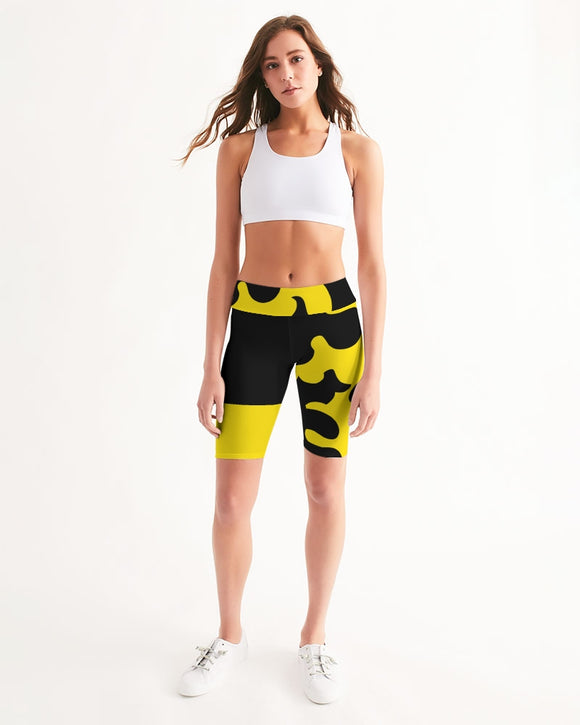 Bumble Bee Ladies Mid-Rise Bike Shorts