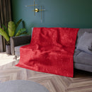 Red Crushed Velvet Blanket-2